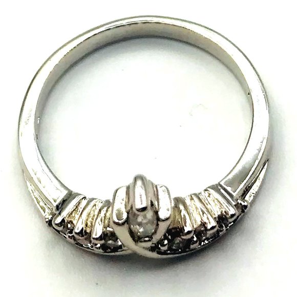 Super-Sparkly Tiara Crown Ring by NV, Size 7 - Picture 5 of 6